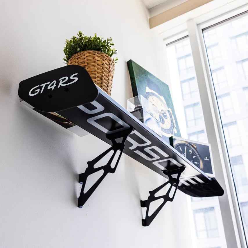GT4 RS Spoiler Shelf for Wall β Spoiler Shelf for Home, Office, Garage | Race Car Inspired Display Wall Shelf