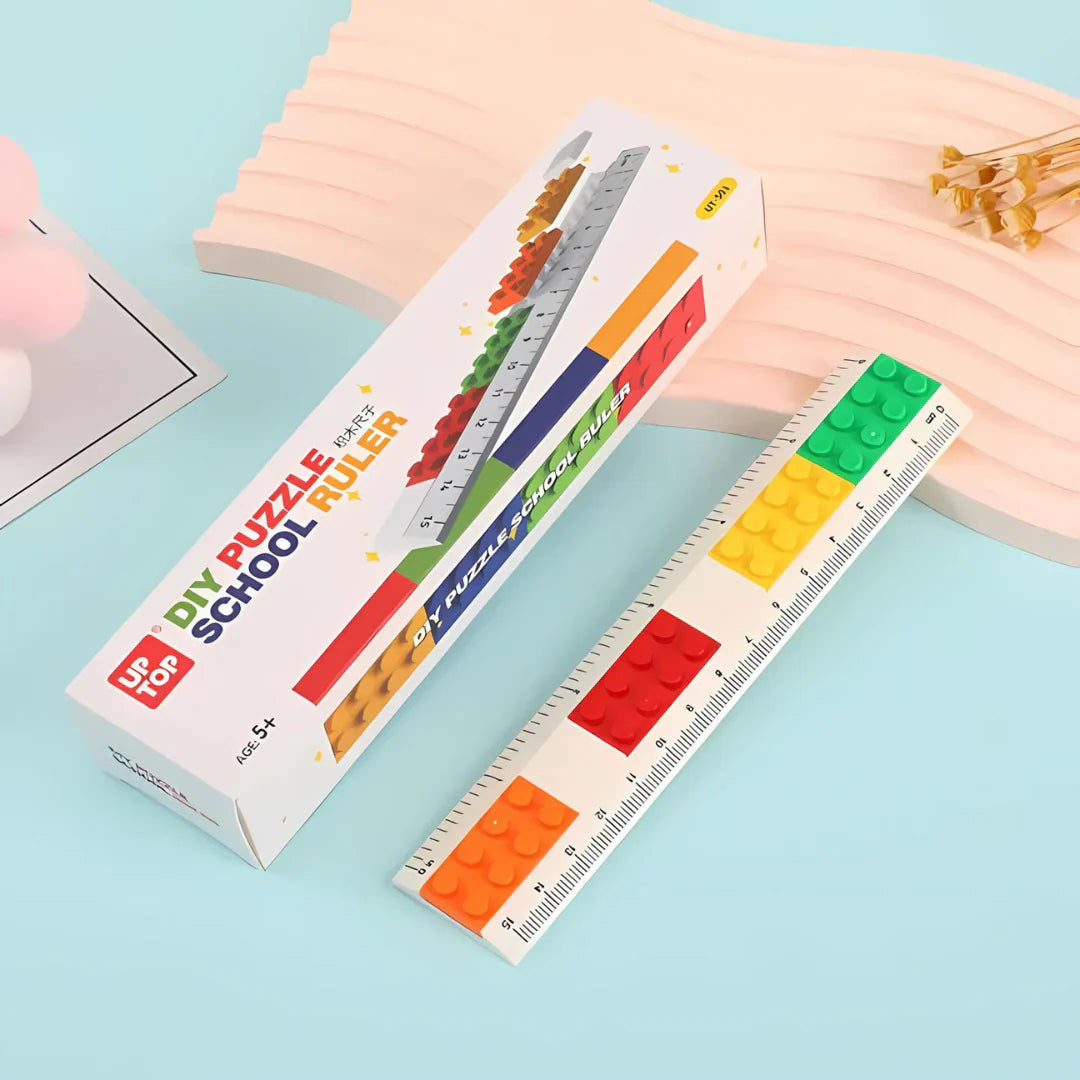 DIY Lego Puzzle School Ruler Scale ( 1pc )