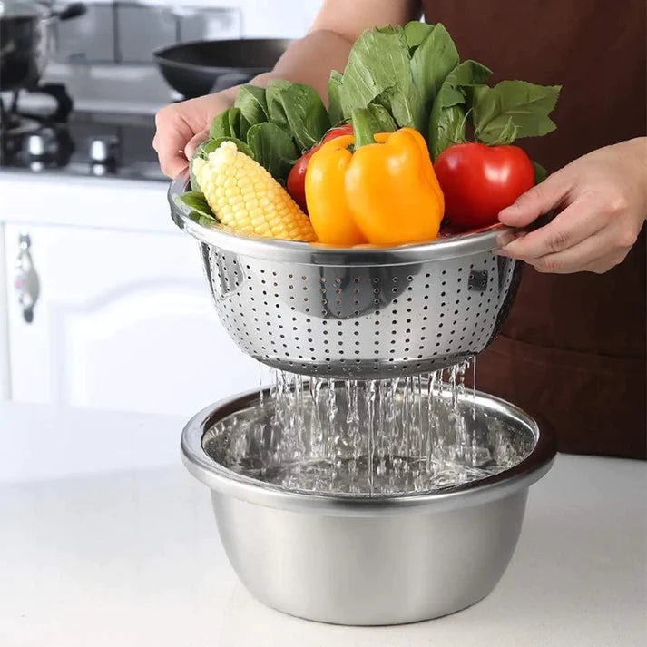 3 IN 1 Stainless Steel Colander