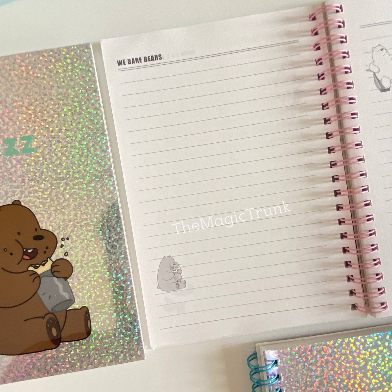 Panda We Bare Bears Holographic Spiral Notebook Diary ( 1pc )