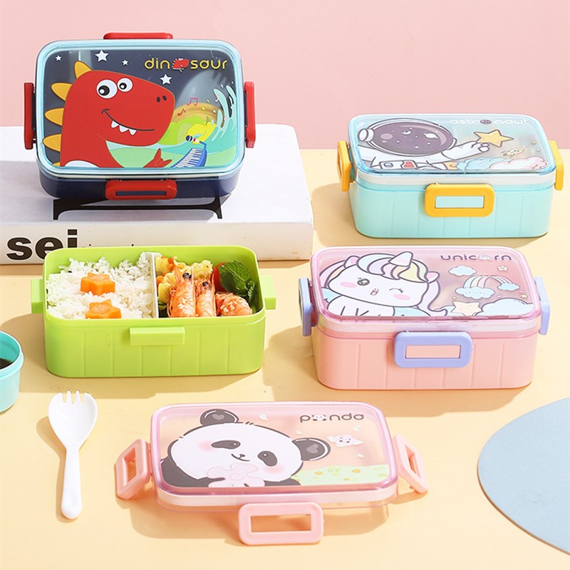 Character Lunch Box With Spoon & Container ( 1pc )