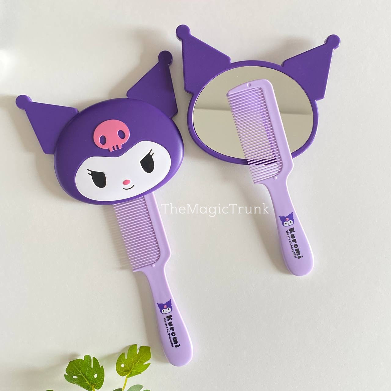 Kuromi Hand Mirror With Comb ( 1pc )