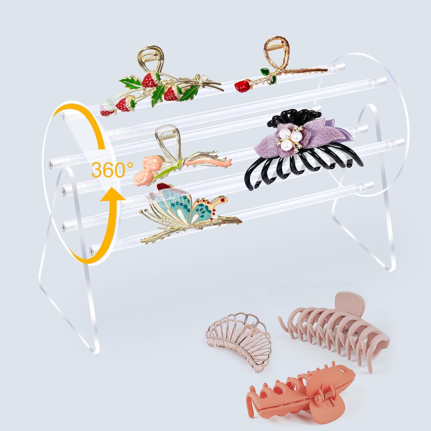 Rotating Claw Clip Organizer