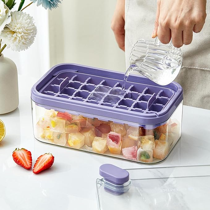 One Press Square Ice Cubes Mold