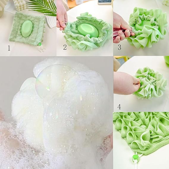 2 in 1 Bath Loofah Sponge