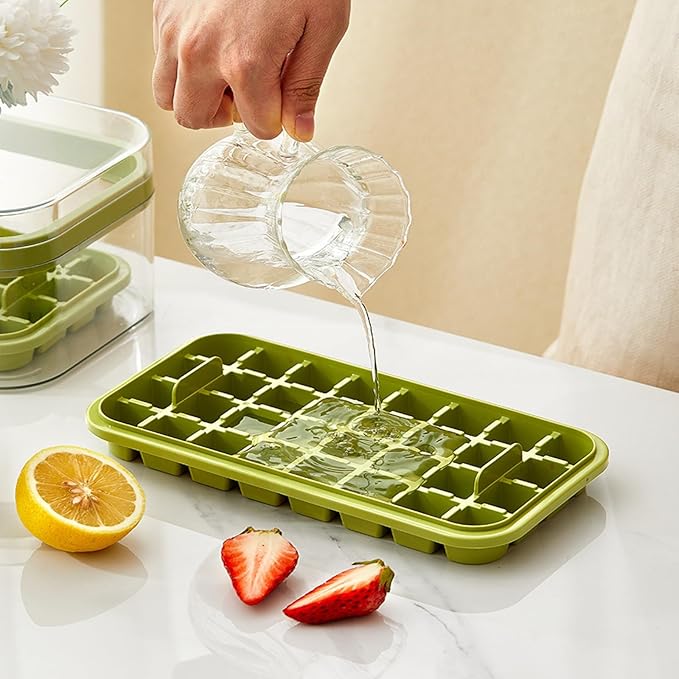 One Press Square Ice Cubes Mold