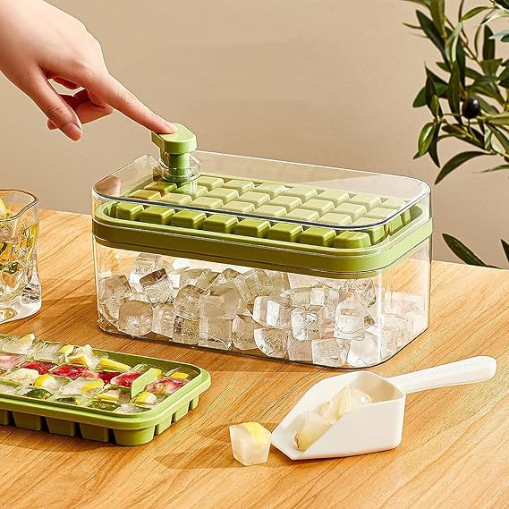 One Press Square Ice Cubes Mold