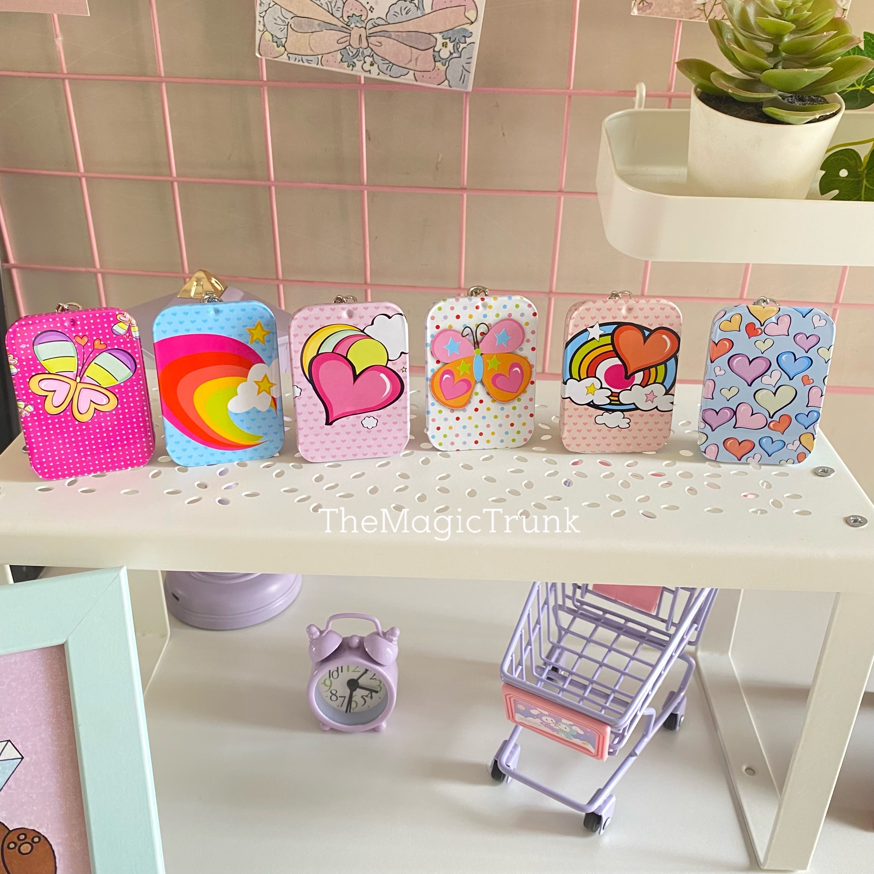 Cute Tin Keychain Box ( 1pc )