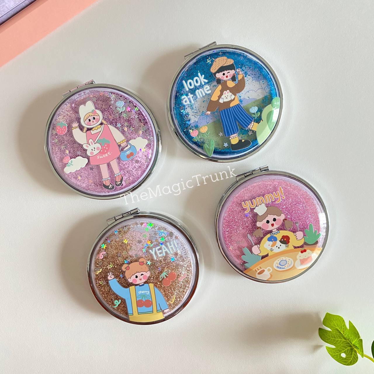 Kawaii Girl Shimmer Glitter Mirror ( 1pc )