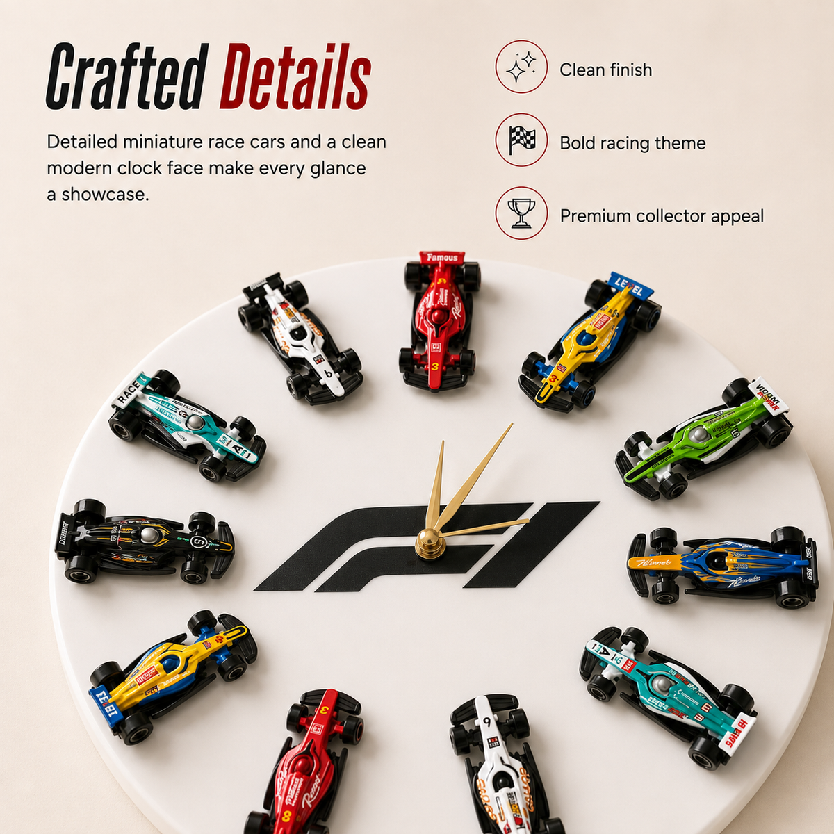F1 Diecast Clock