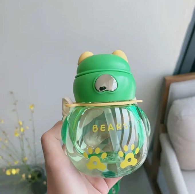 Cute Bear Sipper Water Bottle ( 1pc )