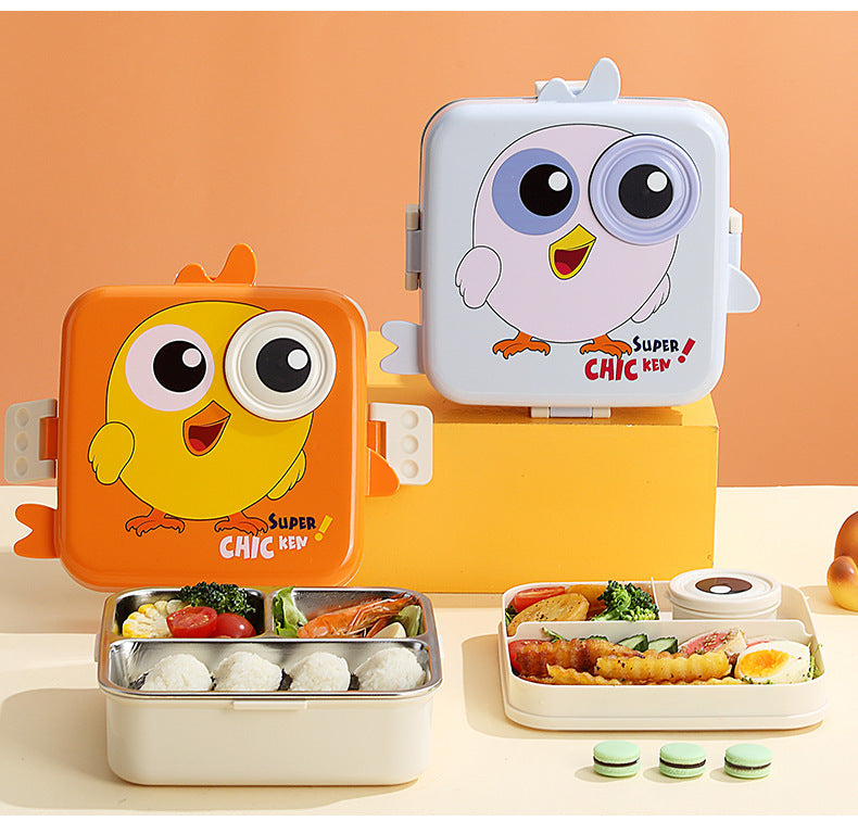 Chicken Eye - Leakproof Insulated Steel Lunch Bento Box ( 1pc )