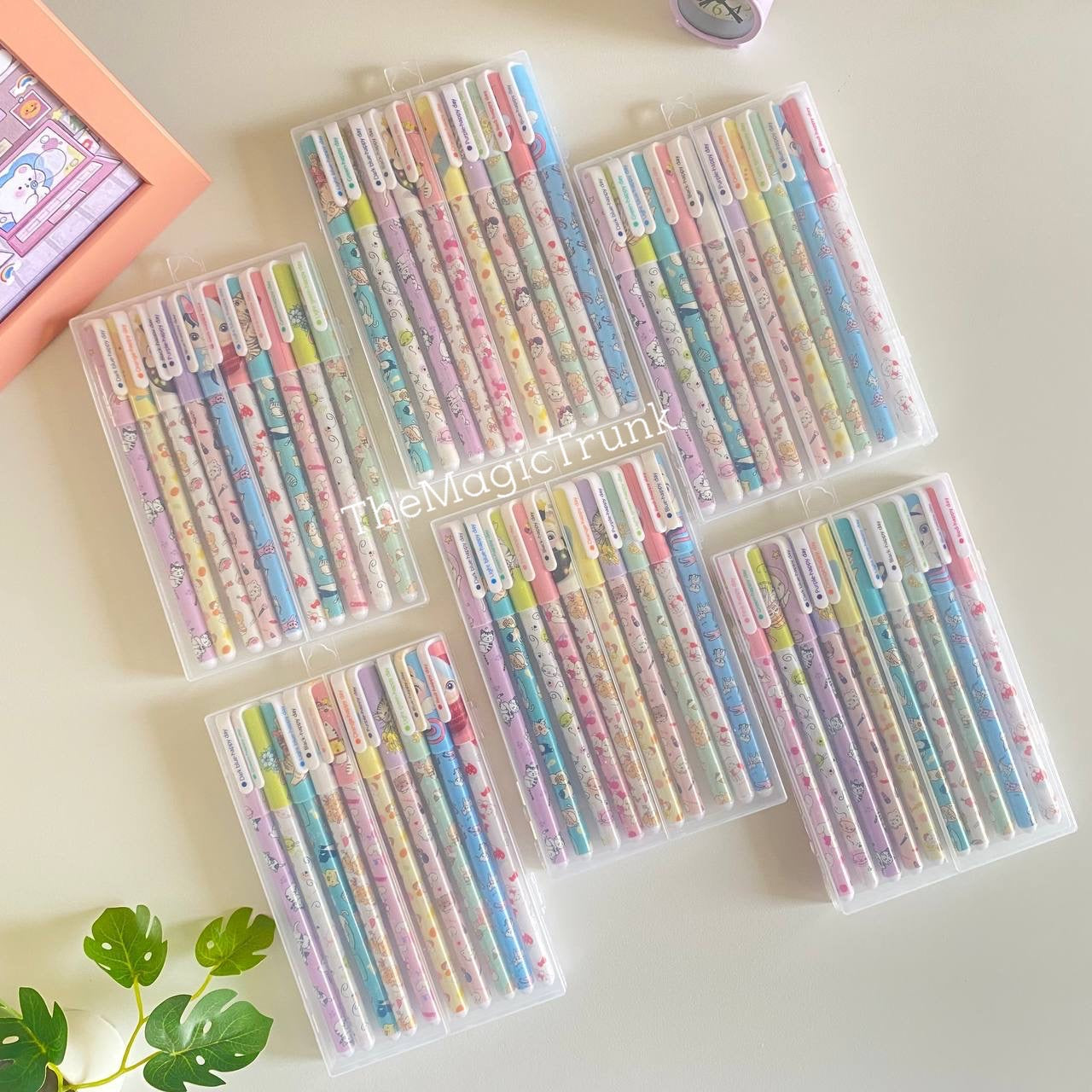 Cat Kawaii Gel Colored Pen Set ( 10 pcs )