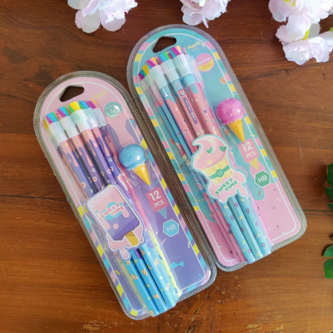 Ice Cream Wooden Pencil 12pcs