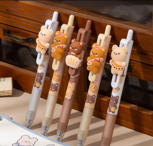 Kawaii Bear Baker Gel Pen ( 3pc )