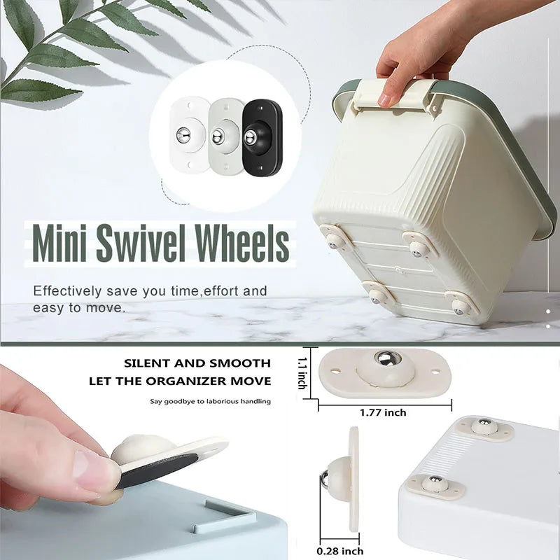 360° Adhesive Mini Swivel Wheels