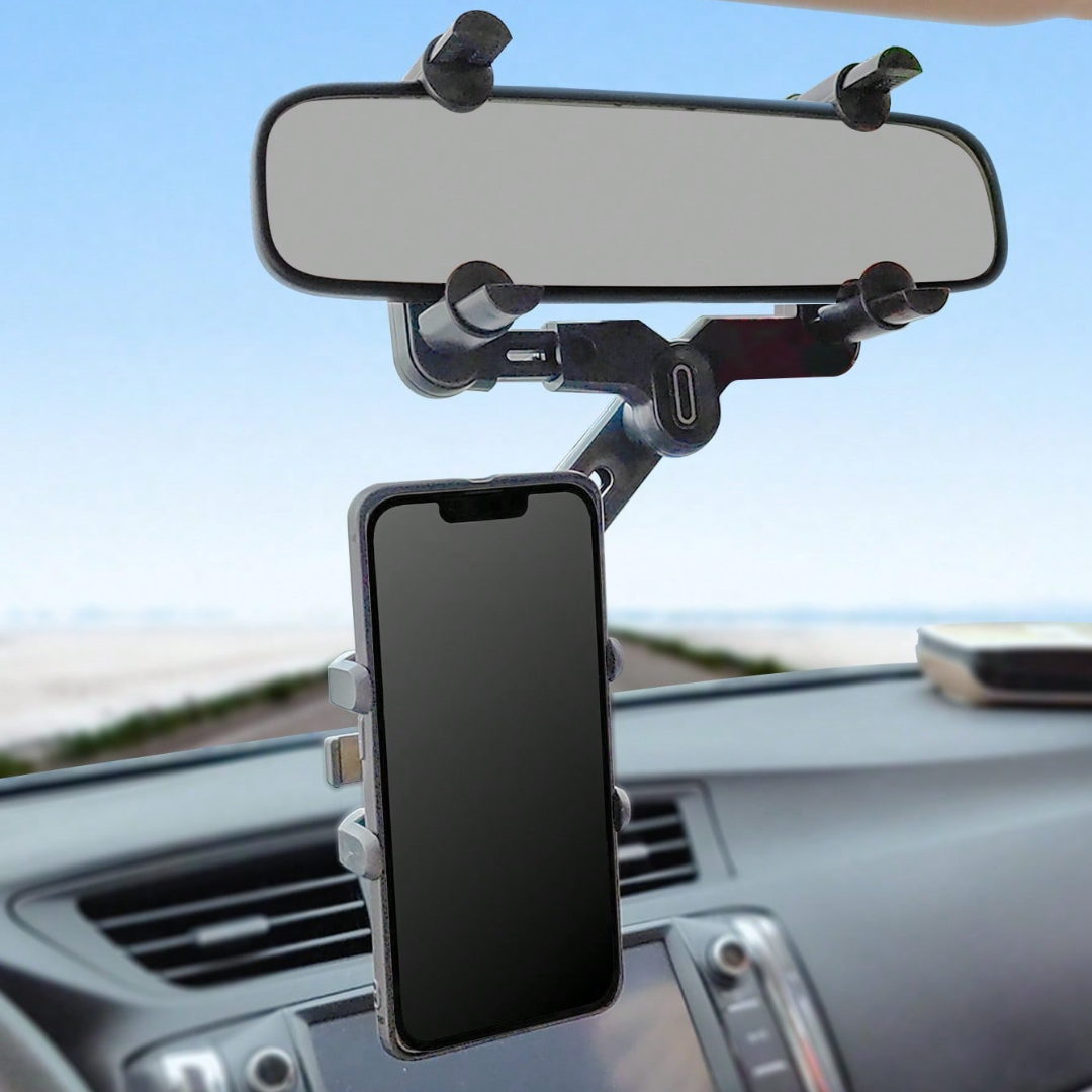 Rearview Mirror Phone Holder