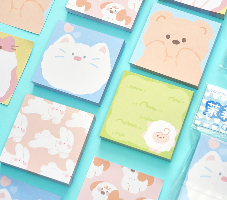 Cute Animal Kawaii Sticky Notes ( 1pc )