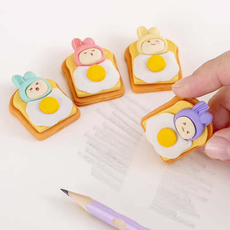 Bread Egg 3D Eraser ( 1pc )