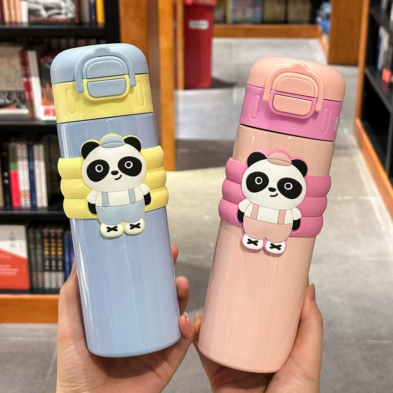 Panda Dual Sipper Steel Doubled Walled Insulated Bottle ( 1pc )