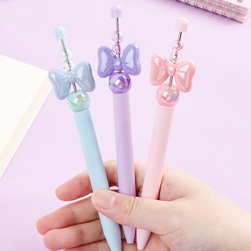 Crystal Bowknot Bead Gel Pen ( 1pc )