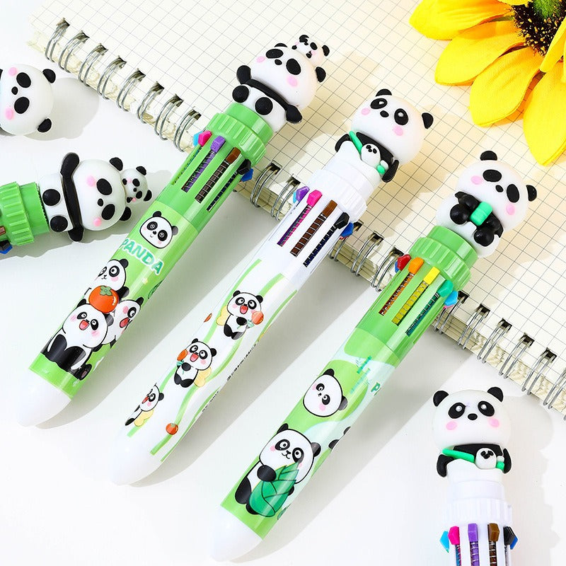 Panda 10 in 1 Colored Ball Pen ( 1pc )