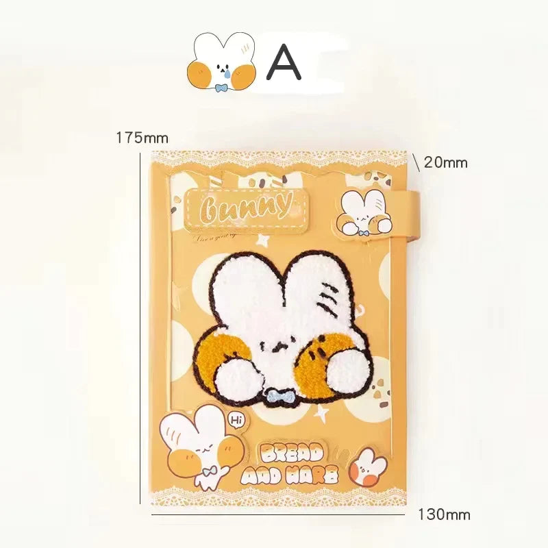 Kawaii Bunny Journal Diary Notebook With Magnetic Strap ( 1pc )