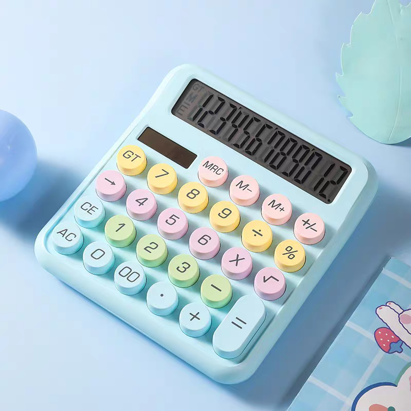 Pastel Aesthetic Calculator Solar / Battery Operated ( 1pc )