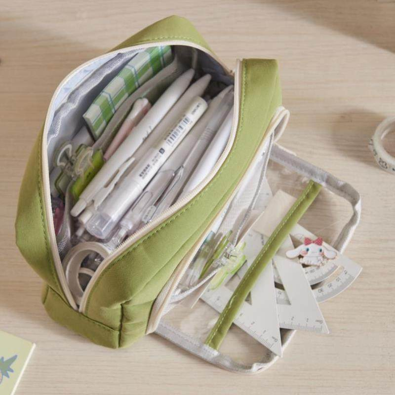 Aesthetic Multi compartment Multipurpose Stationery Pouch ( 1pc )