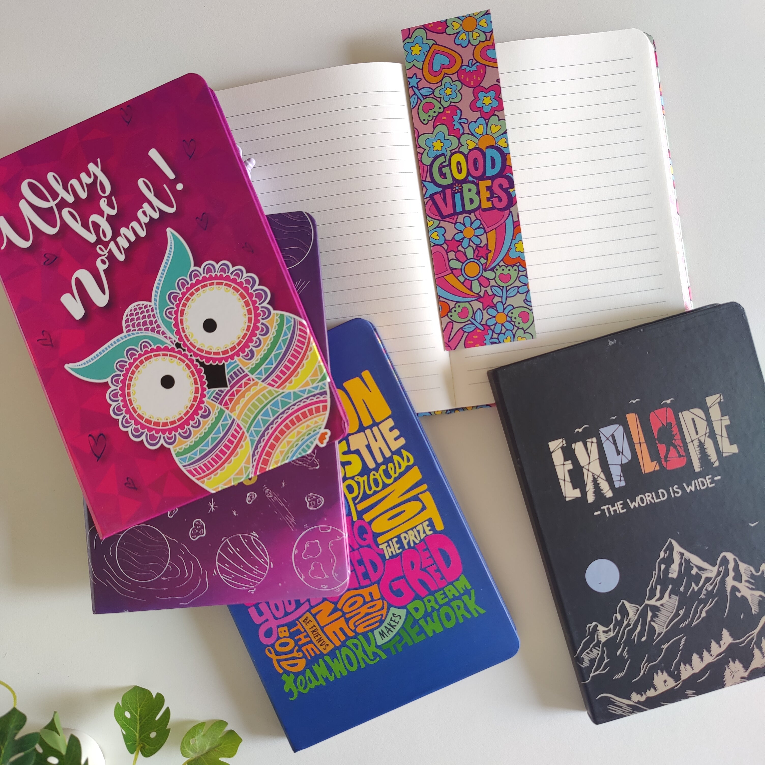 Quoted Motivational Notebook Diary With Bookmark ( 1pc )