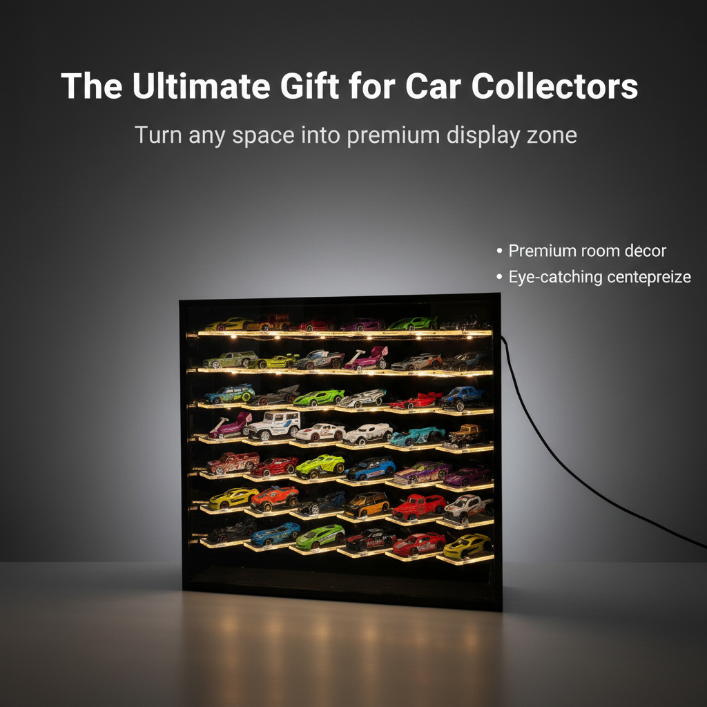 42 Cars Cross Display with Sliding Cover