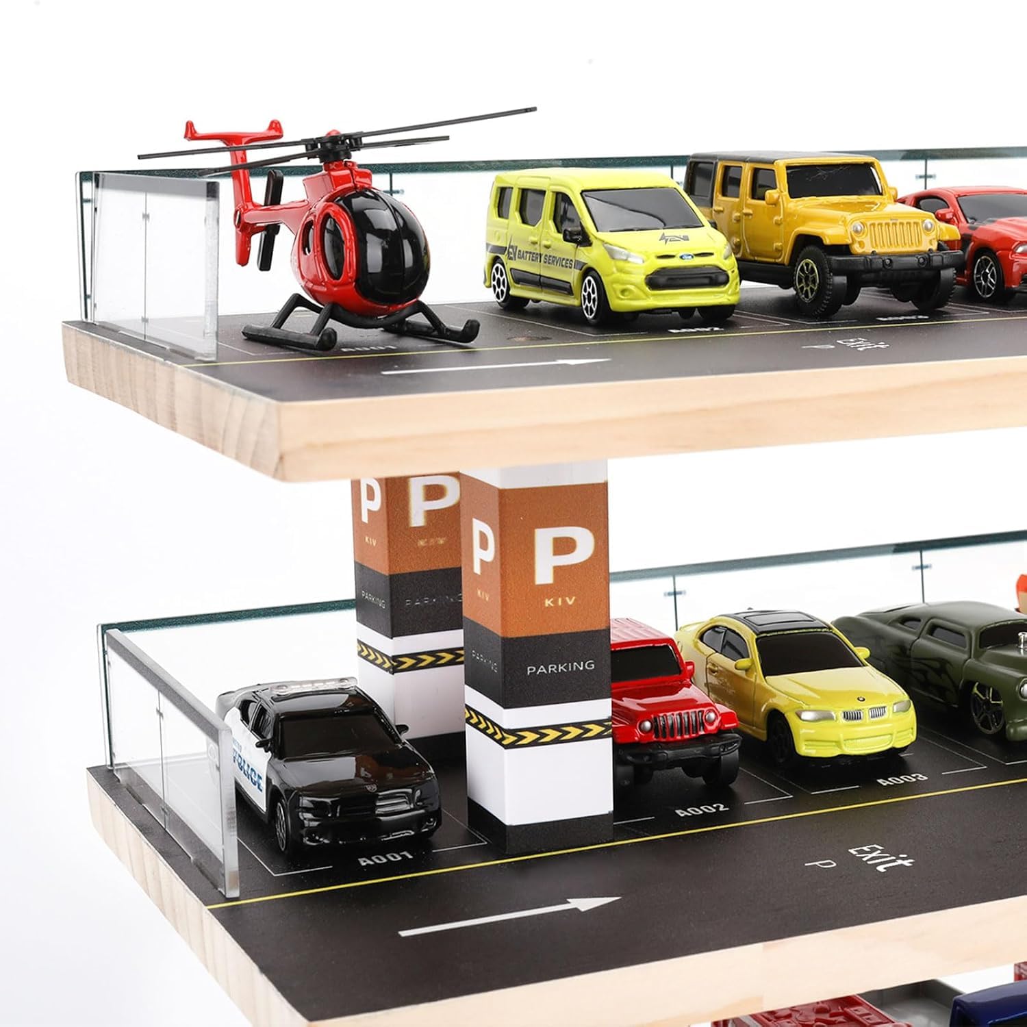 Toy Car 4-Level Parking Garage Playset (Without Cars)